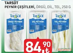 TARSÜT PEYNİR ÇEŞİTLERİ ÖRGÜ/DİL/TEL 250 G fiyat ve kampanya bilgisi
